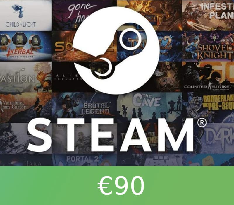 Steam Wallet Card €90 EU Activation Code
