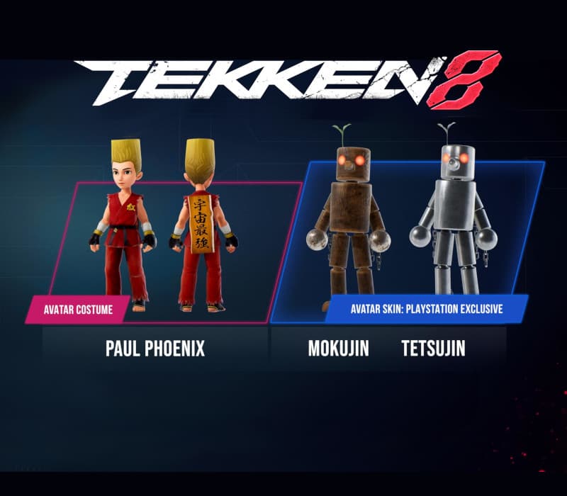 TEKKEN 8 - Pre-order Bonus: Paul Pheonix Set + Mokujin & Tetsujin Skins DLC EU PS5 CD Key